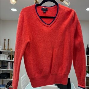 Brooks brothers Red V-Neck Sweater 100% merino wool